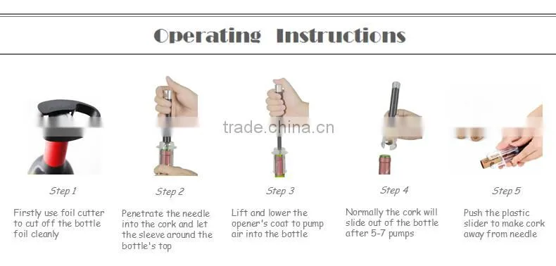 Wine Electrics Pumps Bottle Opener Set