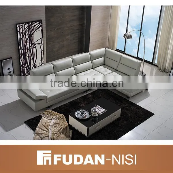 New style indoor furniture leather corner sofa set designs 2016