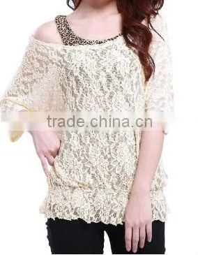 2014 similarity to lace halfsleeve sexy single shoulder tank top