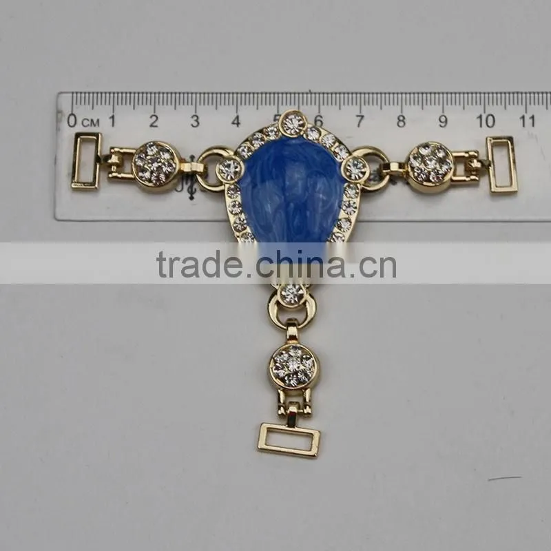 hot sell decoration shoes clips for wedding shoes gold crystal