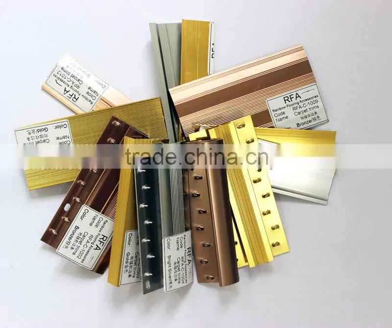 aluminum carpet nosing /capet edging trim /carpet to tile trim