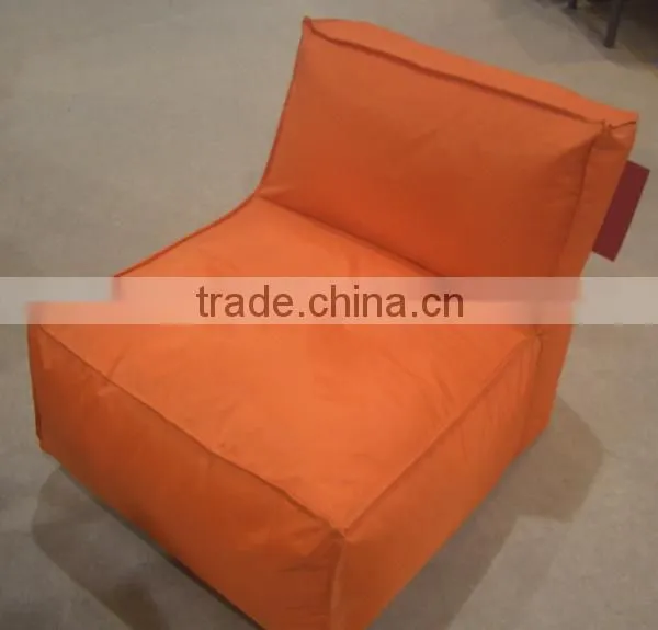 Fabric beanbag chair with back support