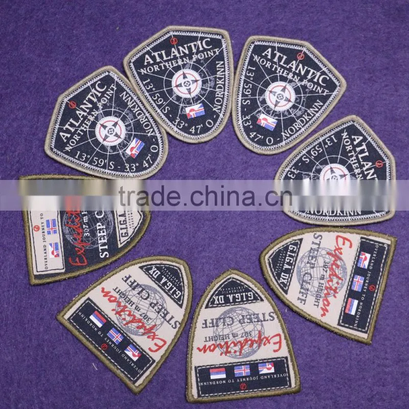 2016 New Products Woven Patch, Full Emboridery Patches, Garment Woven Badge For Boys