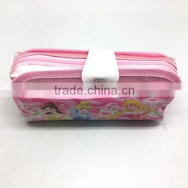 Pink Color Cartoon Design Cute Stainery Pencil Bag