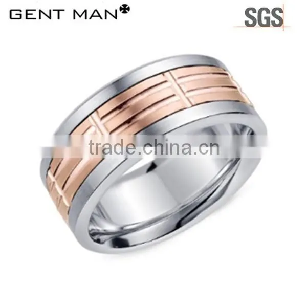 14K Gold Plated Wholesale Tungsten Carbide Men Rings Bands