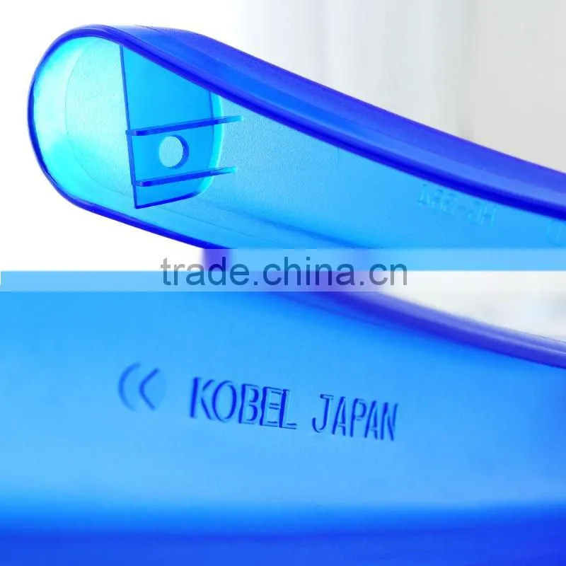 Transparent Sky Blue Plastic Hanger for Boutique Dresses Shop