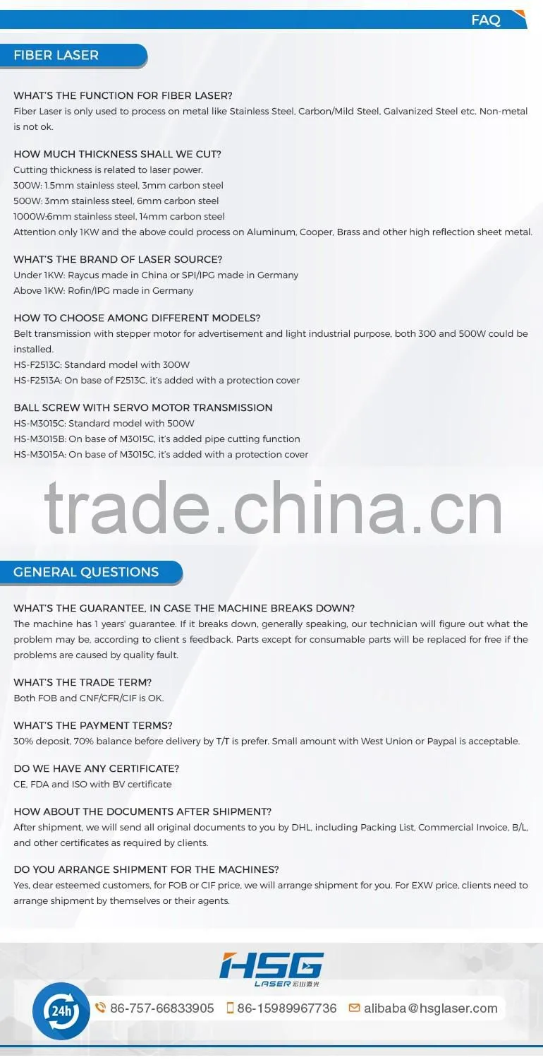 HSG 6M Fiber Laser Metal Tube Cutting Machine Price HS-M3015B-F60