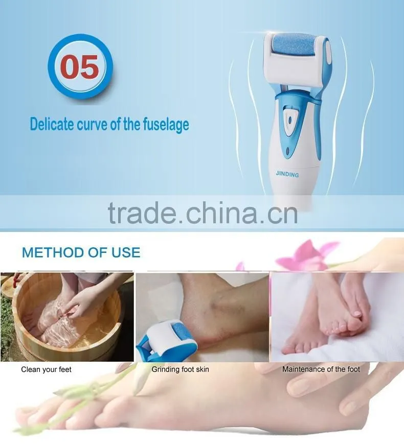 JINDING JD-505R Rechargeable Electric Callus Remover Professional Electronic Pedicure Foot File Callus Remover