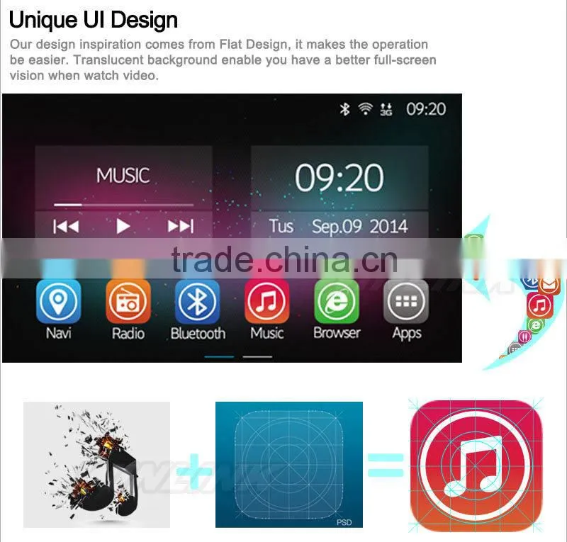 Ownice Android 4.4.2 Quad Core 1.6GHz For Mazda 6 dvd player gps navi +2GB DDR3 +16GB Flash HD 1024*600