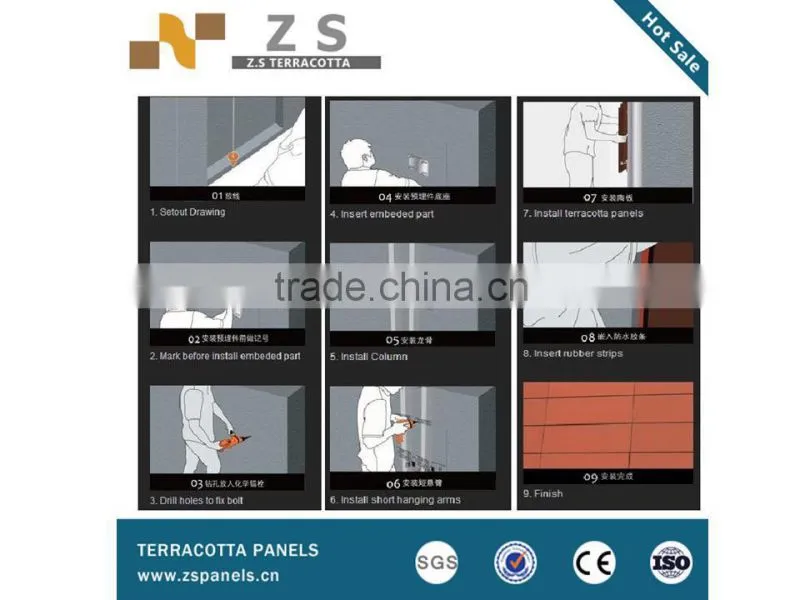 The terracotta panel mounting system with competitive price