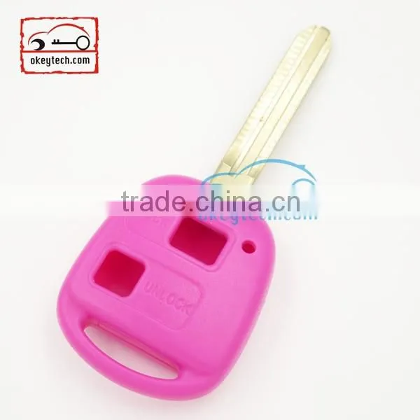 High Quatity Toyota remote key shell Purple cover Car Key 2 button toyota romote key shell case