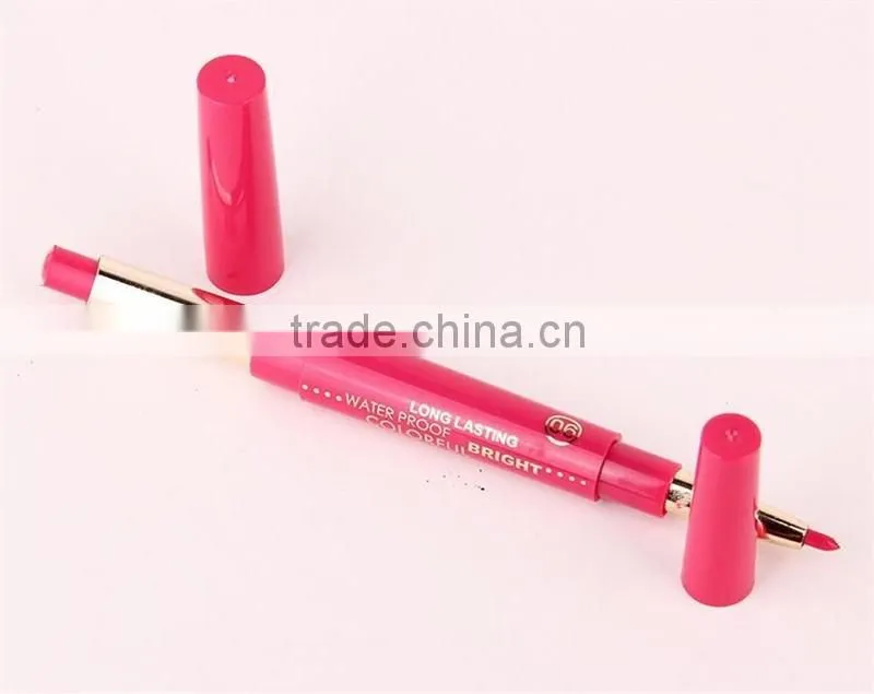 Music Flower Dual Purpose Lipstick&Lip Liner 12 Colors Waterproof Long Lasting Bright Colorful lipstick stick set