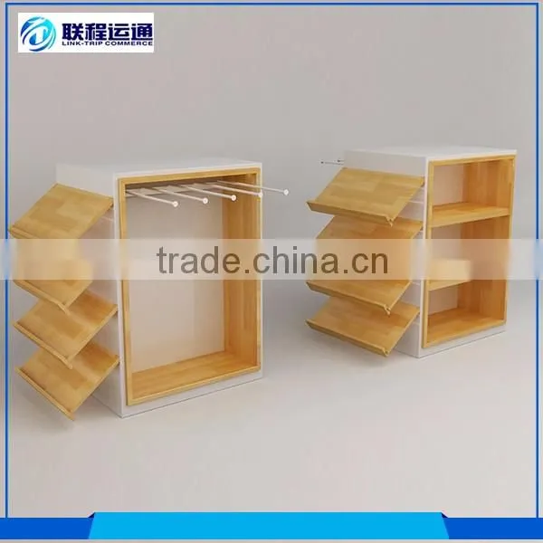 Fashion 4 layer show shelf power coating wooden display rack