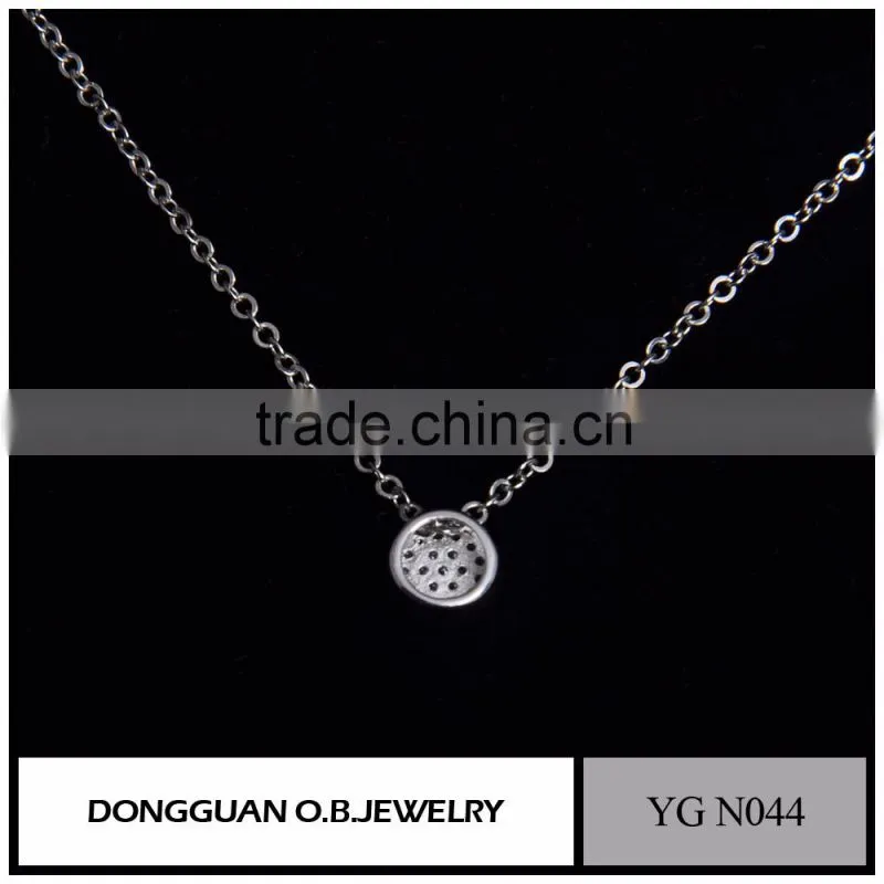 Circle AAA cz Sterling Silver Pendants Necklace /Hot Selling Micro-pave Setting Zircon