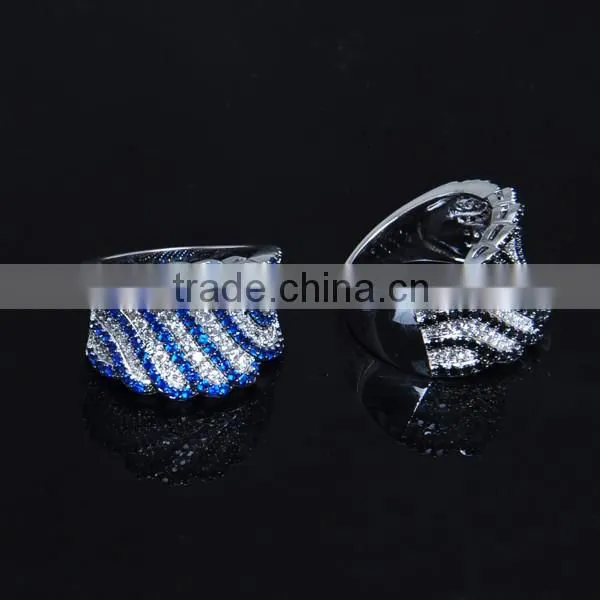 Imitation white gold 925 CZ ring fashion america style Chinese silver jewelry ring