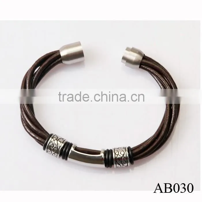 Classic Bracelet Jewelry For Men /Bio Magnetic Leather Bracelet Price