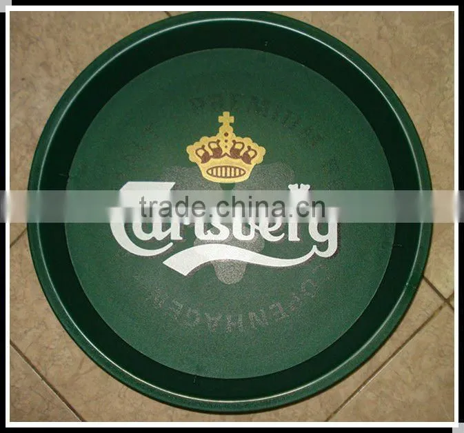 pastic non-slip custom black plastic plate for food serving