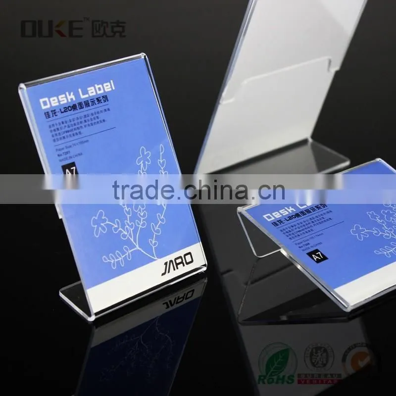 hot selling handmade clear a5 acrylic sign holder