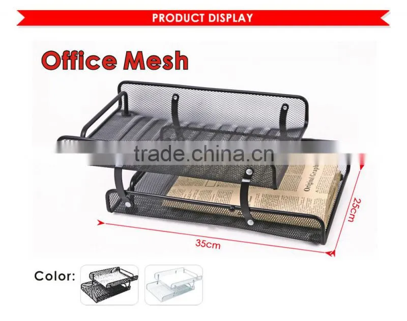 Hot Sale 2-Layers Metal Mesh Office Organizer/file tray/office tray