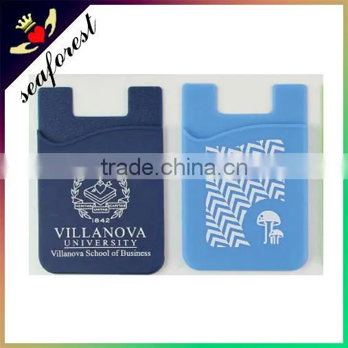3M sticker silicone card pocket,silicon adhesive card holder,silicone smart wallet for promotion
