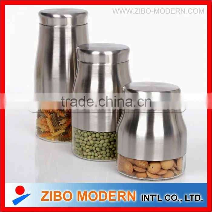 Round Glass canister for food
