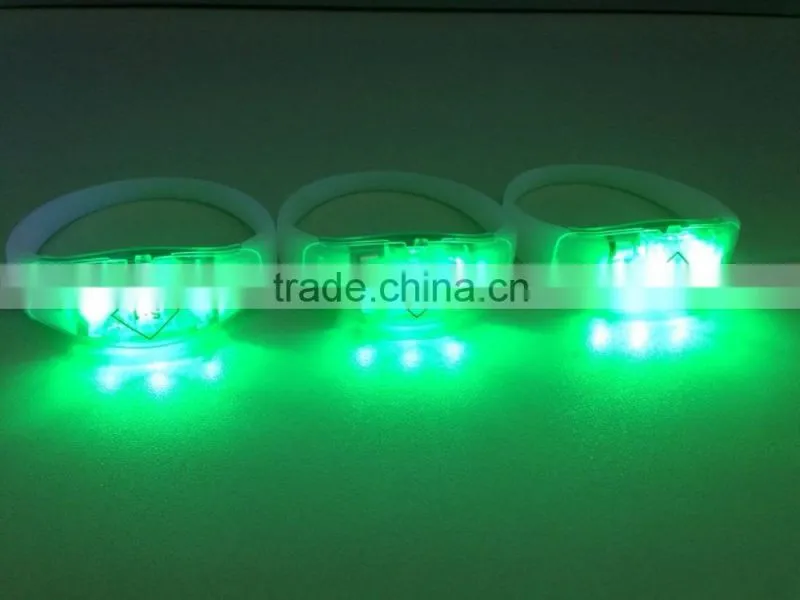 Factory Silicone LED Bracelets , Led Light Bracelets Led Flashing Bracelet , Led Light Wristbands Sound Activated Led Bracelet