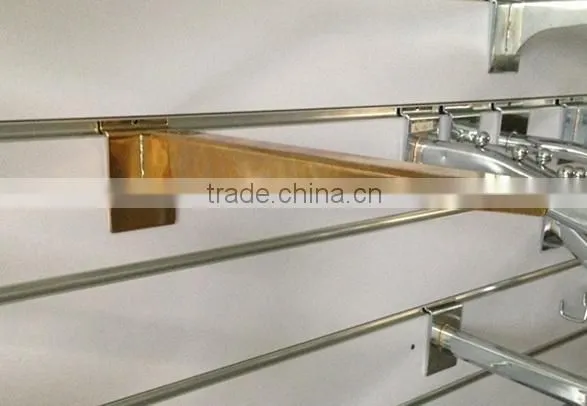 Golden glass brackets,Slatwall Shelf Brackets,glass support