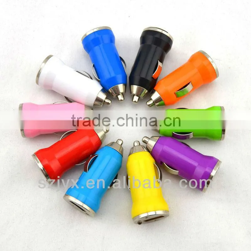 Shenzhen Colorful USB Car Charger Cigarette 12v Car Lighter Adapter Flycharger Car Charger
