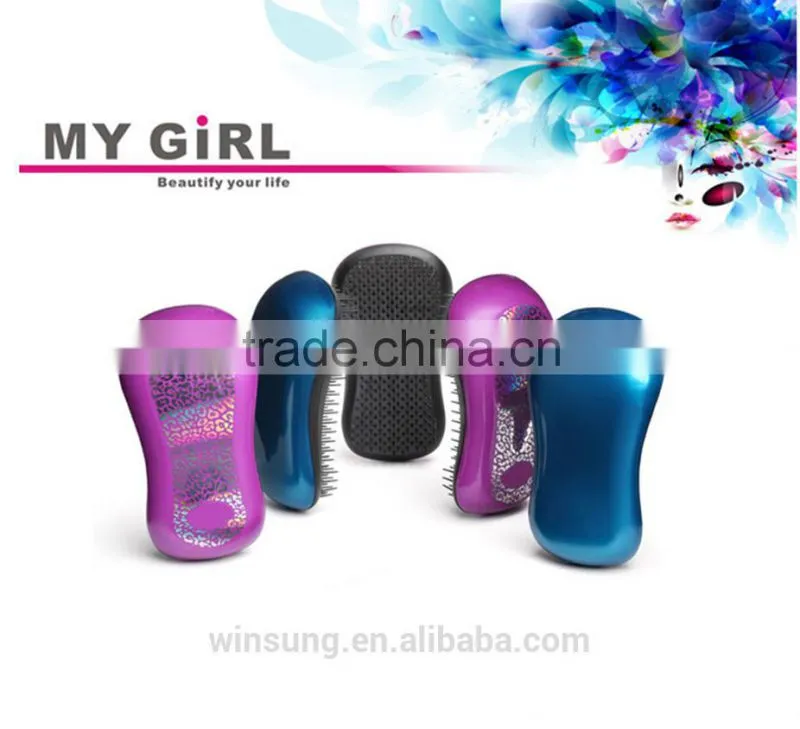 My girl 2016 types of hair comb tangle angel hair brush Portable grooming kit