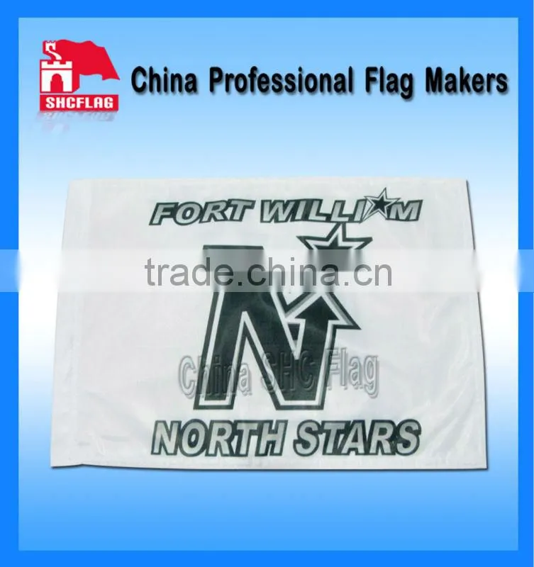 High quality polyester promo flag banners 4 gromet