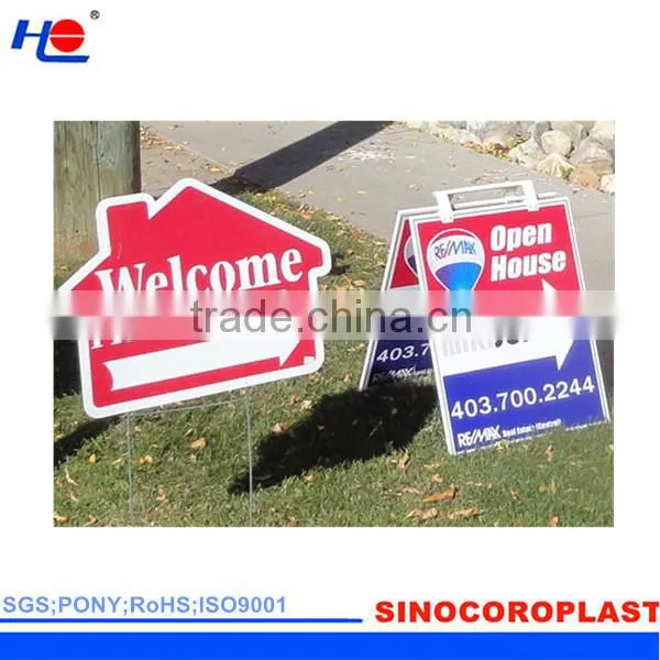 corona treated plastic polypropylene corrugated anti-uv signboard