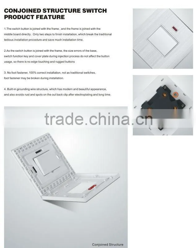 new design brushed golden electrical main switch