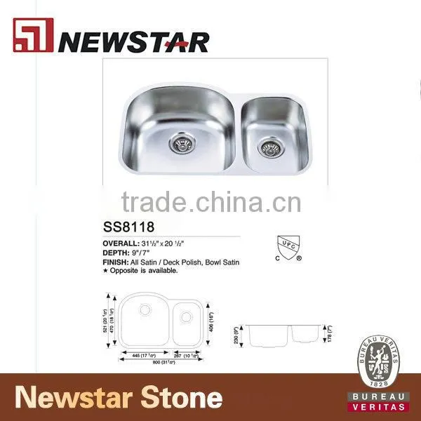 Newstar free standing stainless steel sink