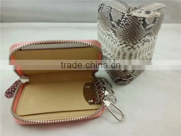 Genuine Leather Key Wallet Pocket Key Case Hot Selling Key Holder Snake Skin Credit Card Wallet