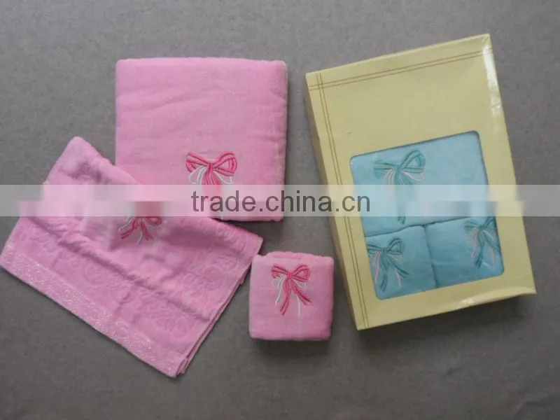 baby towel gift set 3 IN 1,box packing baby set HL5038