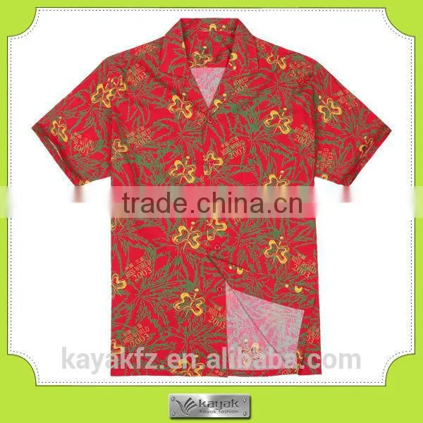 custom red stripe men's cotton long sleeve casual shirt
