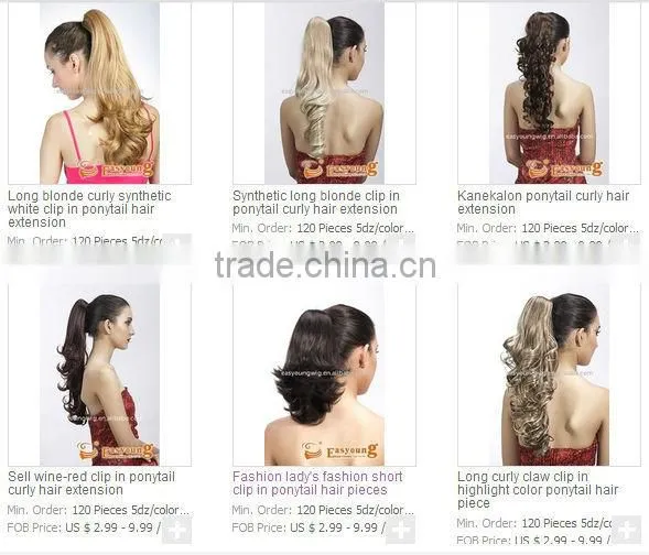Beauty salon hair pieces claw clip ponytail hair accessory