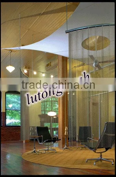 Metal mesh curtain for room divider