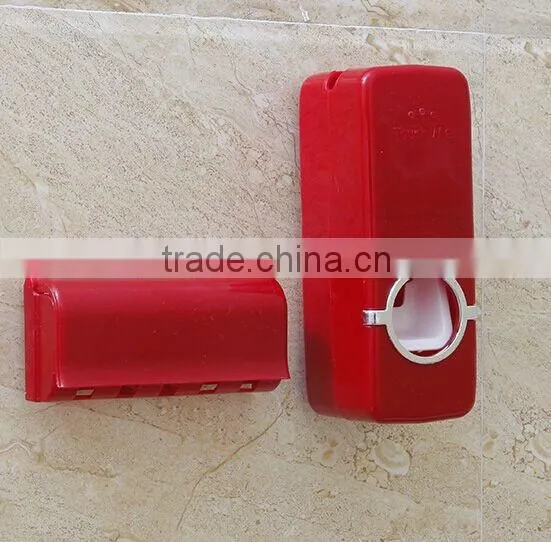 Wash Suppliers Toothpaste Dispenser Automatic Toothpaste Squeezer and Toothbrush Holder Set