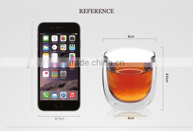 taobao online hot sell borosil double wall unique wine glasses for 200ml