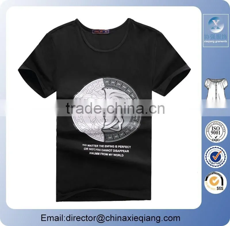 Cheap custom silk screen print men's t shirt with wholesale price