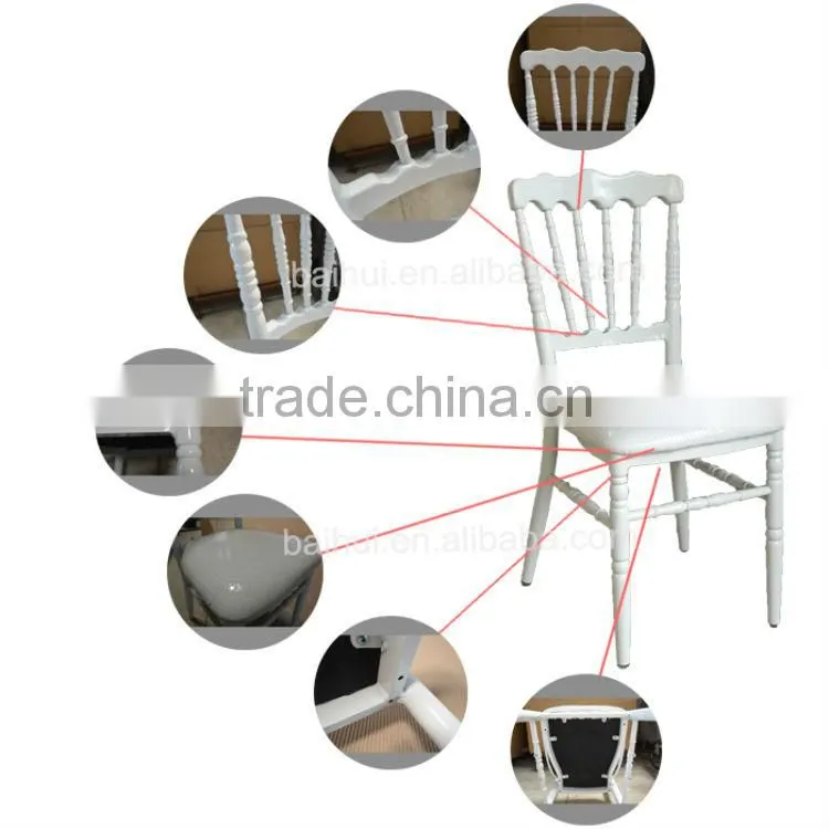 Wholesale white Wedding resin upholstered chiavari chair Napoleon chair
