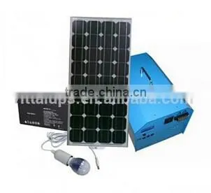 Portable 1000w solar panels system with built in solar controller inverter battery