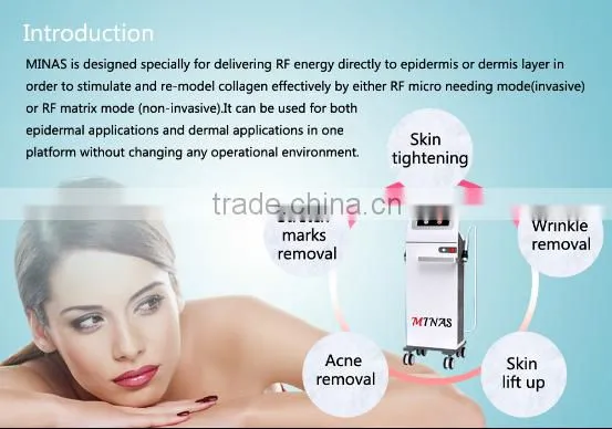fractional rf microneedle / fractional radiofrequency micro needling / fractional rf microneedle face treatment