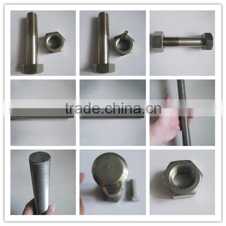 317L .316L. 724L. 725LN. 347 stainless steel fastener hex half threaded bolts DIN 931