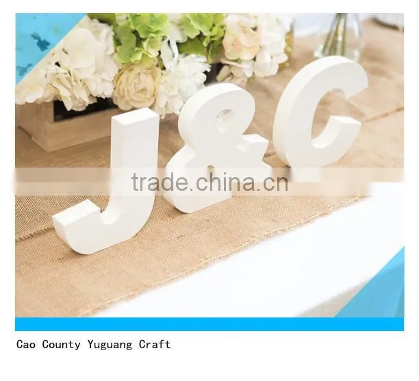 White decorative wooden letters wholesale for wedding decor