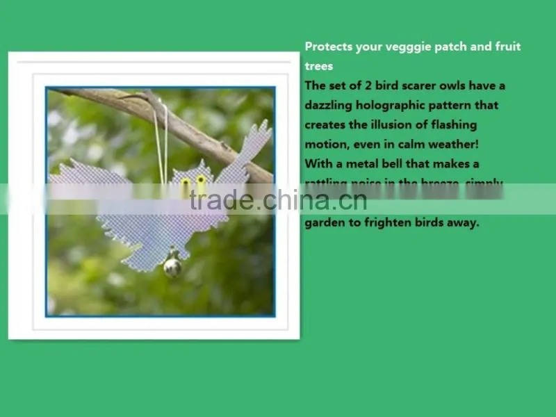New Shape Reflective Guard Owl PK 2 ,bird repellent ,owl reflector, scare owl