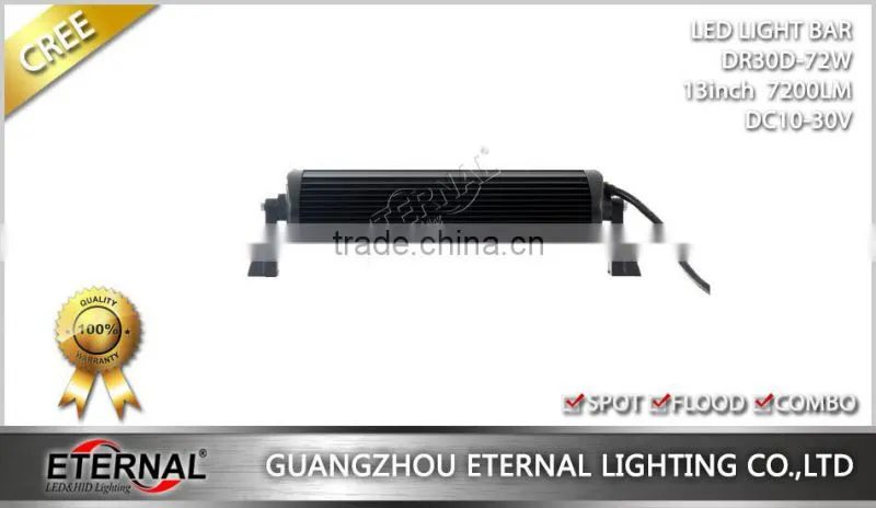 72W 13inch 4x4 racing powersports motorcycle ATV UTV off road pick up truck trailer driving headlight led light bar
