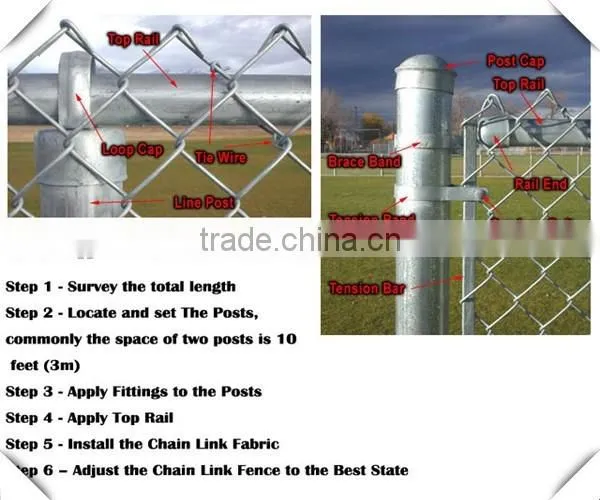 high quality galvanized chain link fence for sale / garden fence chain link fence for sale