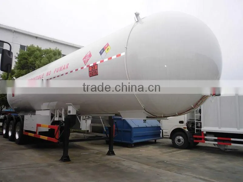 3 alxes 60000 liters LPG transportation semi-trailer truck